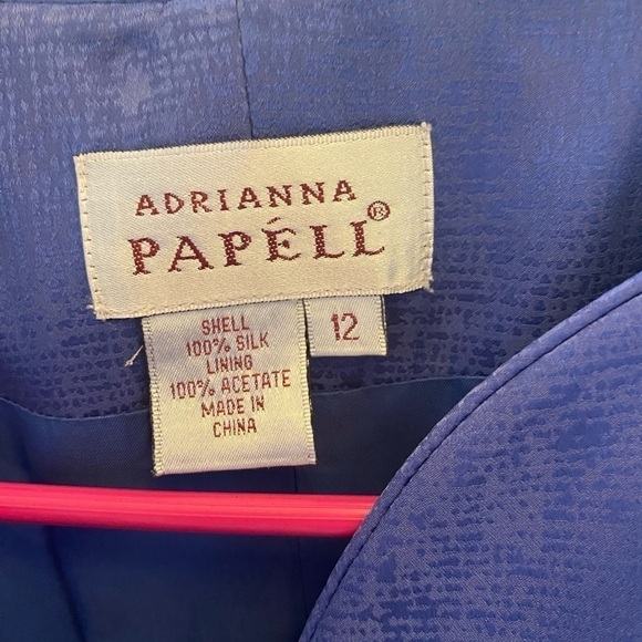 Vintage ADRIANNA PAPELL SILK SKIRT SUIT, BLAZER AND SKIRT SIZE 12 - Picture 2 of 12